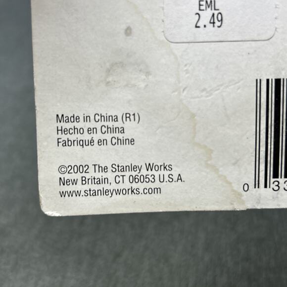 Vintage 2002 Stanley House Number 8 Black Finish 4" NOS 57-9958 USA Packaged - Picture 4 of 8